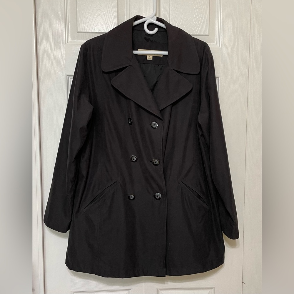 London Fog Women's Black Trench Coat